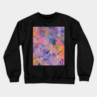 Abstract pink yellow Blue Crewneck Sweatshirt